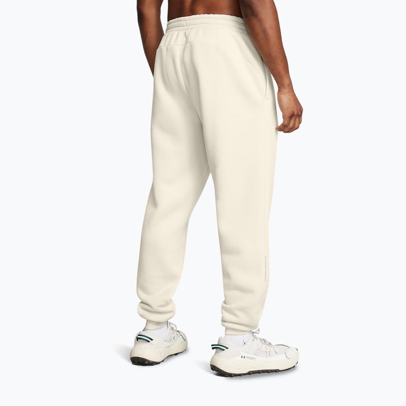 Spodnie męskie Under Armour Fleece Pro Joggers summit white/khaki base 3