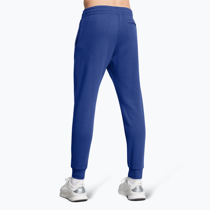 Spodnie męskie Under Armour Rival Fleece Joggers tech blue/white 2