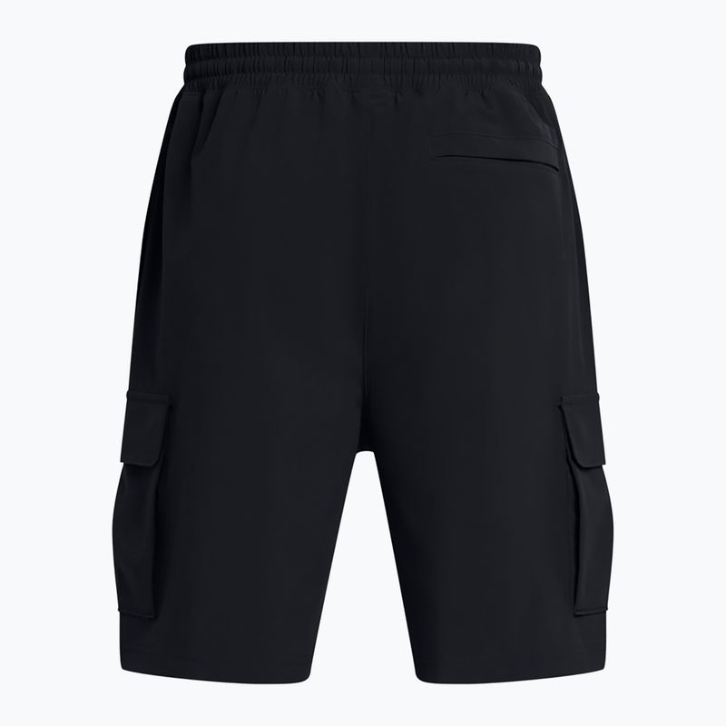 Spodenki treningowe męskie Under Armour Vibe Woven Cargo black/white 2
