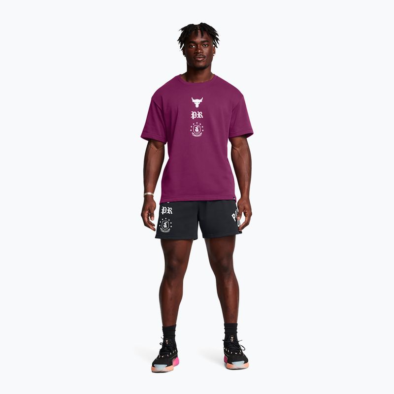 Spodenki męskie Under Armour Project Rock Terry Badge Of Honor Fleece black 2
