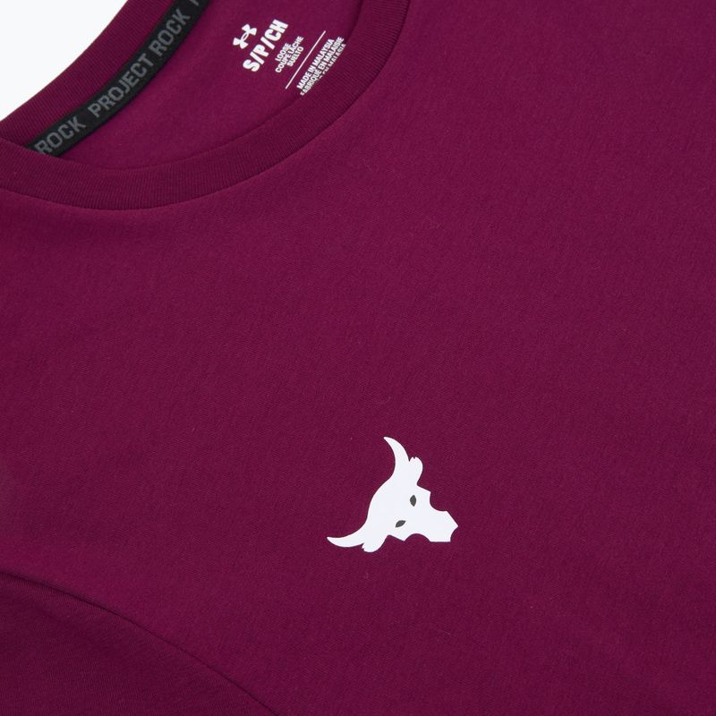 Koszulka treningowa męska Under Armour Project Rock Badge Of Honor purple 5