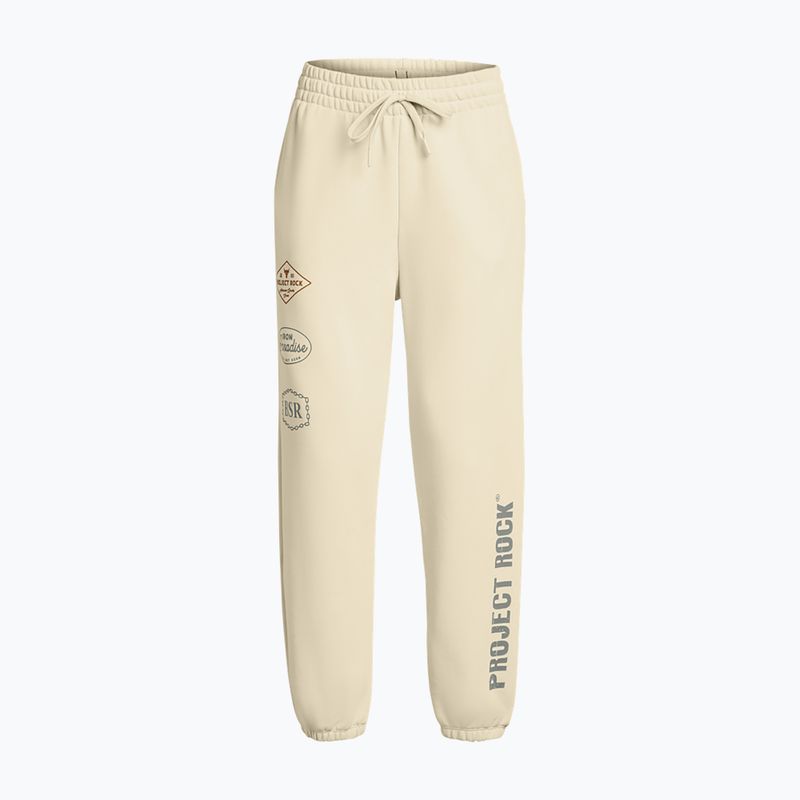 Spodnie treningowe damskie Under Armour Project Rock HWT Pnt silt/clay green 4