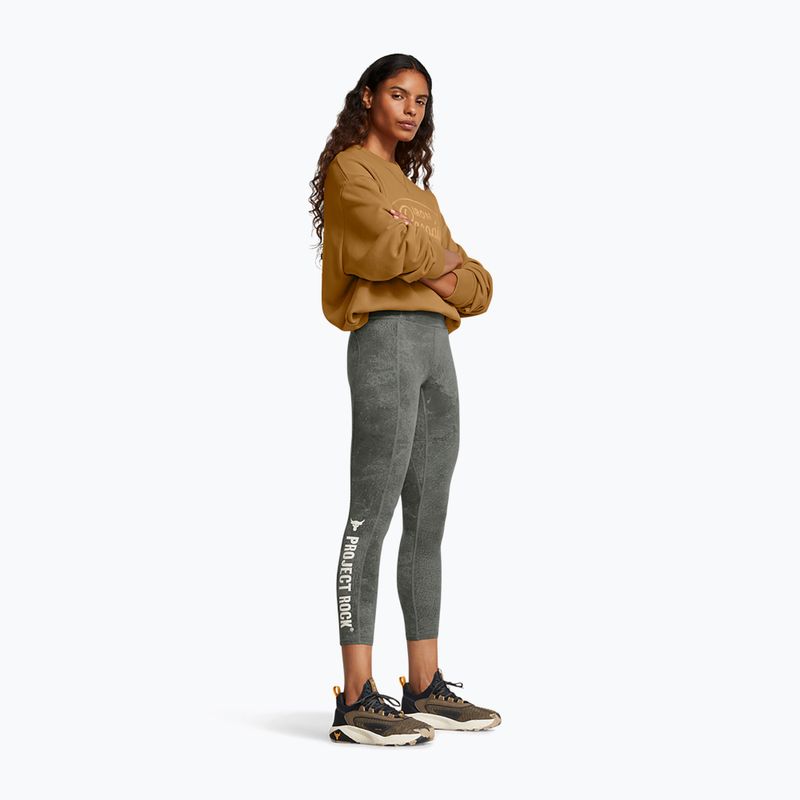 Legginsy treningowe damskie Under Armour Project Rock clay green/silt 2