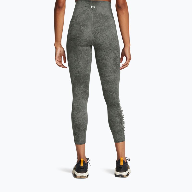 Legginsy treningowe damskie Under Armour Project Rock clay green/silt 3