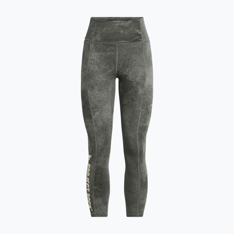 Legginsy treningowe damskie Under Armour Project Rock clay green/silt 5
