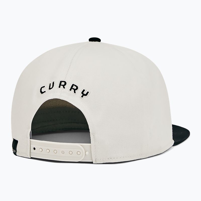 Czapka z daszkiem męska Under Armour Curry Flat Brim Snapback white clay/black 2