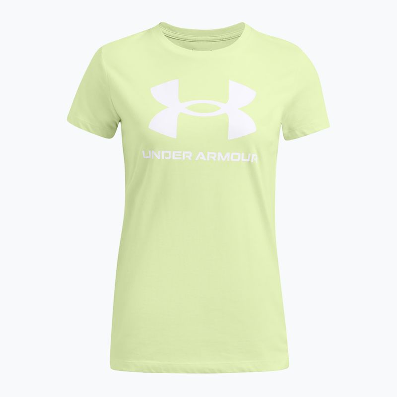 Koszulka damska Under Armour Rival Logo tetro green/white 3