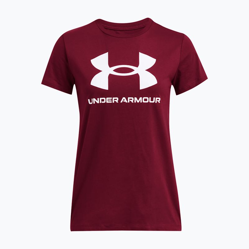 Koszulka damska Under Armour Rival Logo cardinal/white 3