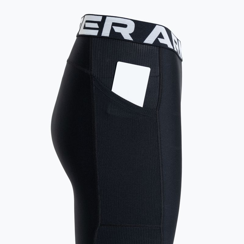 Legginsy damskie Under Armour HeatGear Rib black/black/white 5