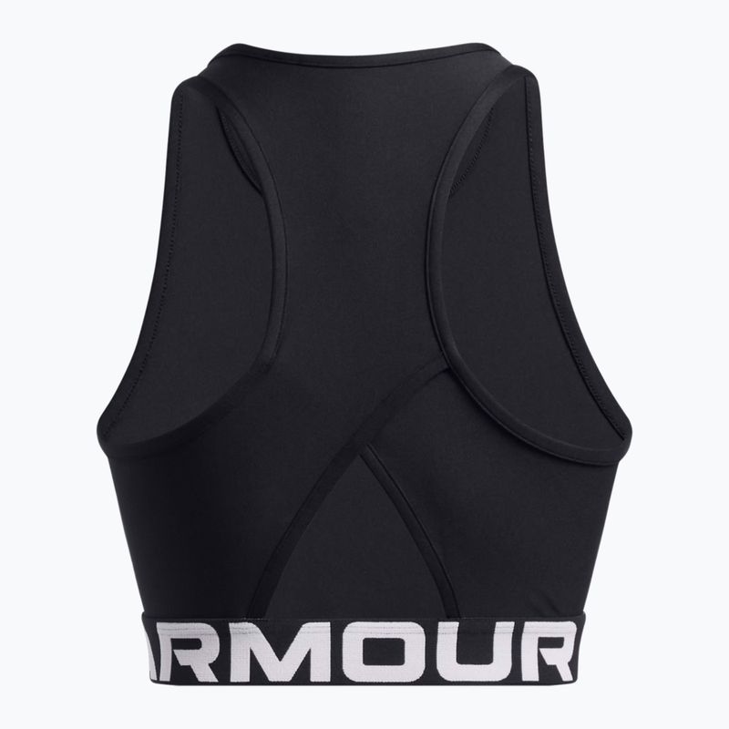 Top treningowy damski Under Armour Heat Gear Rib Tank black/black/white 2