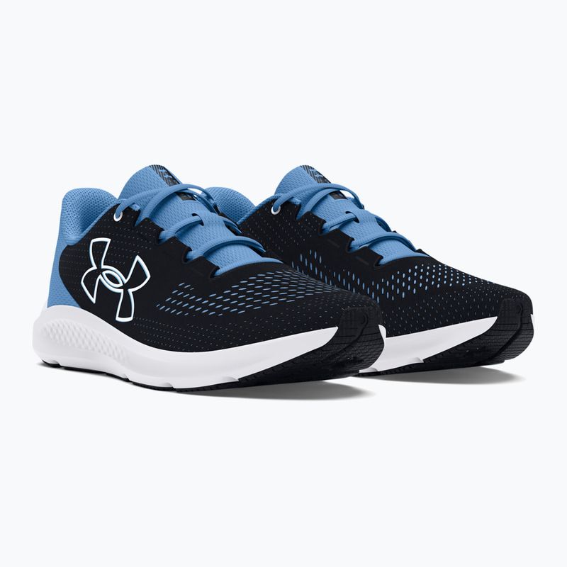 Buty do biegania damskie Under Armour Charged Pursuit 3 Big Logo black/horizon blue/white 8