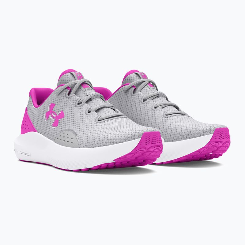 Buty do biegania damskie Under Armour Charged Surge 4 halo gray/vivid magenta/vivid magenta 8