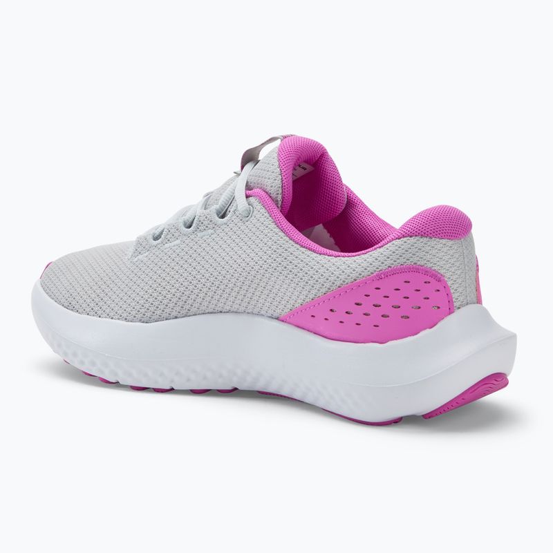 Buty do biegania damskie Under Armour Charged Surge 4 halo gray/vivid magenta/vivid magenta 3