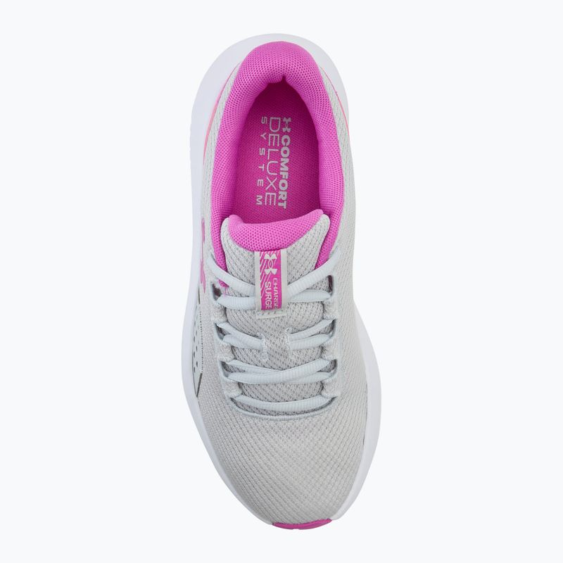 Buty do biegania damskie Under Armour Charged Surge 4 halo gray/vivid magenta/vivid magenta 5