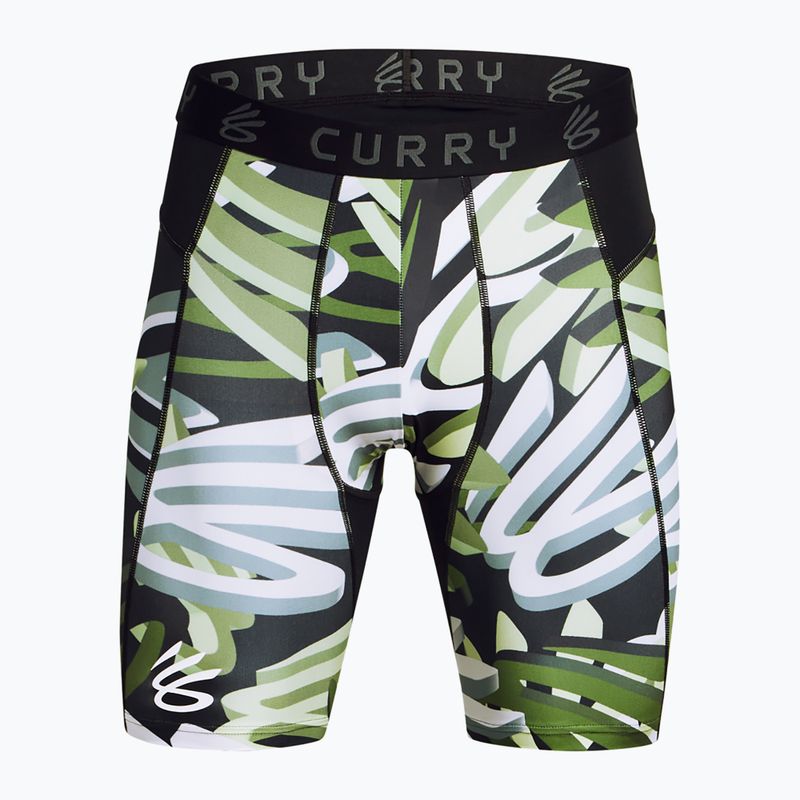 Spodenki męskie Under Armour Curry HeatGear Printed retro green/surplus green/white