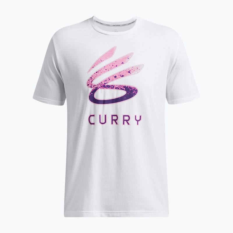 Koszulka męska Under Armour Curry Logo Trend white/purple 4