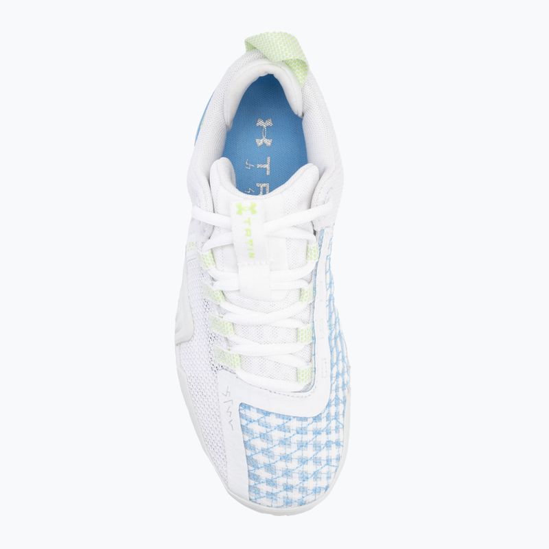 Buty treningowe damskie Under Armour TriBase Reign 6 white/horizon blue/morph green 5