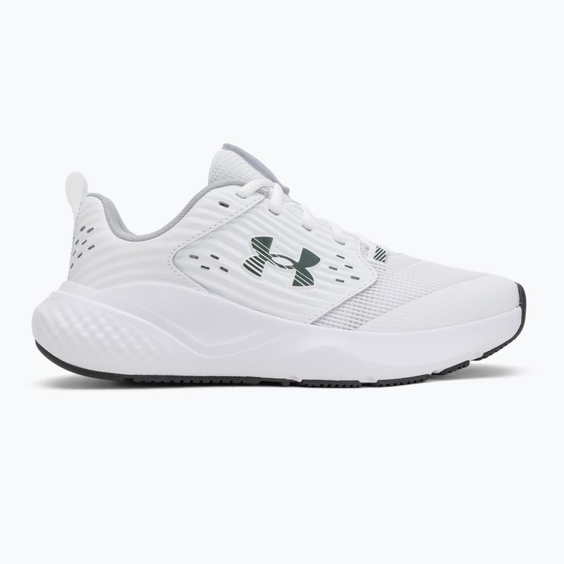 Buty treningowe męskie Under Armour Commit 4 white/mod gray/forest green 2