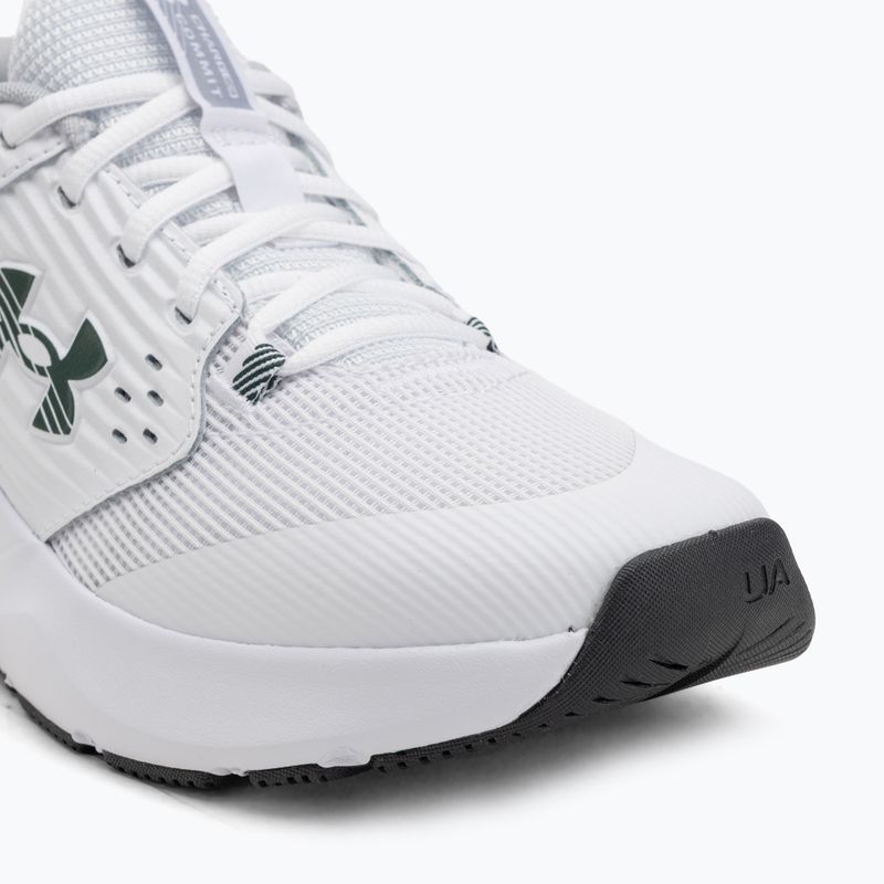 Buty treningowe męskie Under Armour Commit 4 white/mod gray/forest green 7