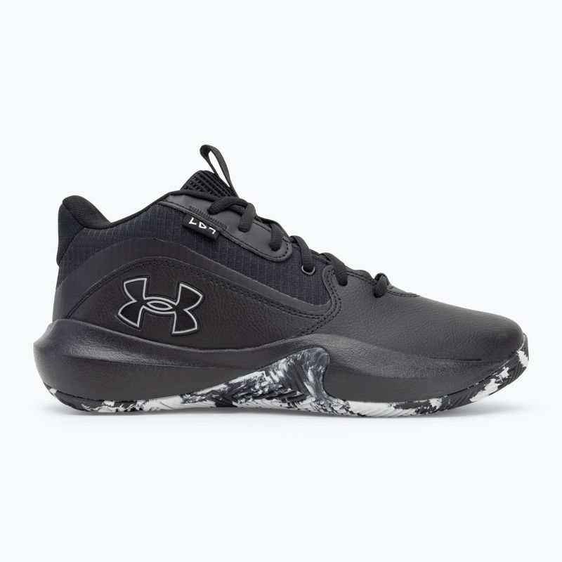 Buty do koszykówki Under Armour Lockdown 7 black/black/metallic silver 2