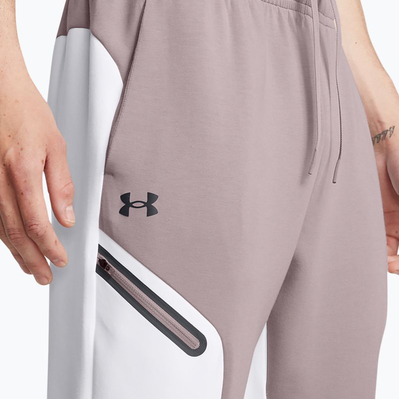 Spodnie męskie Under Armour Unstoppable Fleece tetra gray/white/black 4