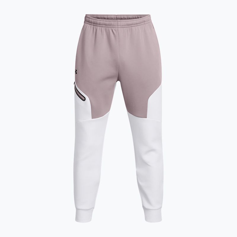 Spodnie męskie Under Armour Unstoppable Fleece tetra gray/white/black 5