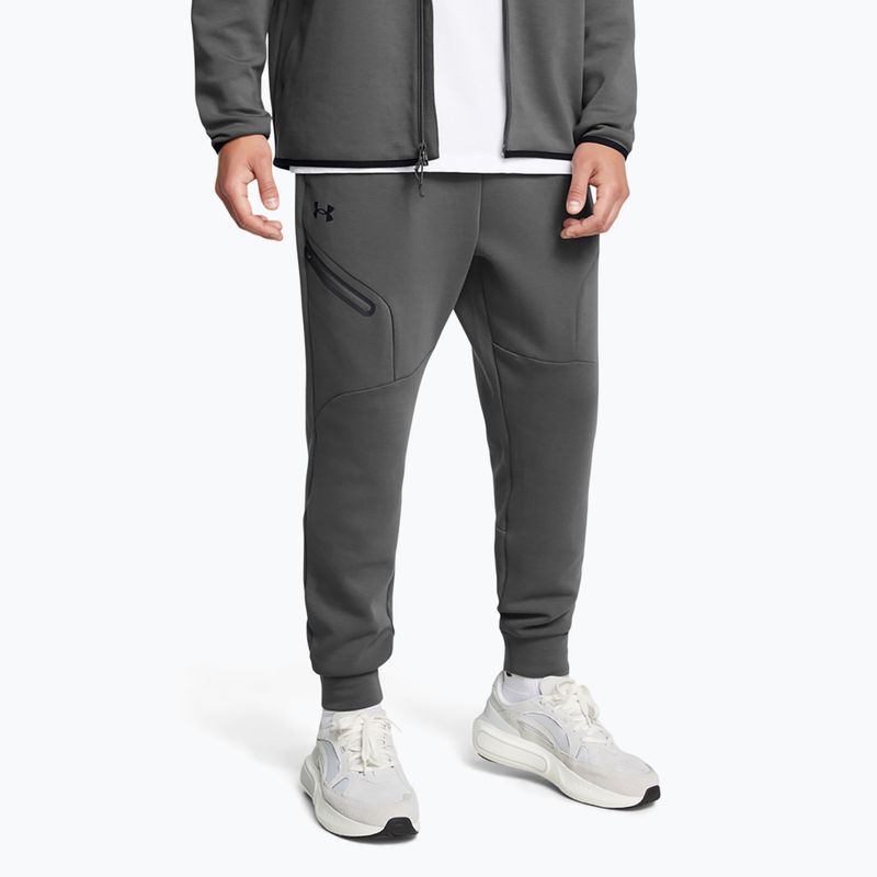 Spodnie męskie Under Armour Unstoppable Fleece castlerock/black