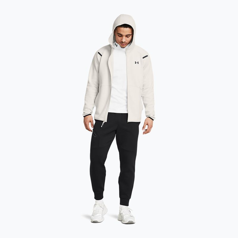 Bluza męska Under Armour Unstoppable Fleece Full Zip HD summit white/black 2