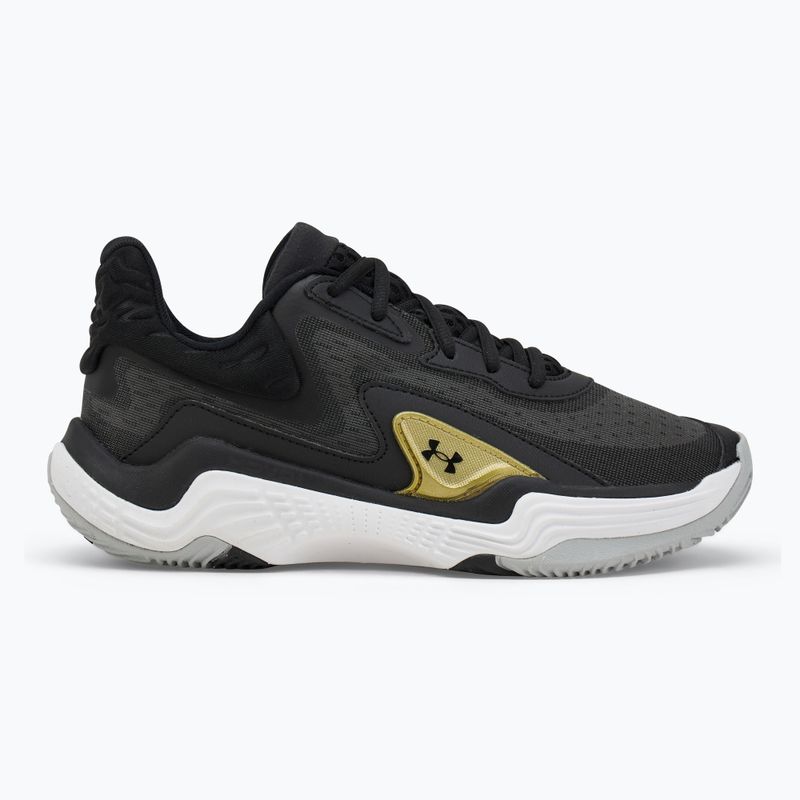 Buty do koszykówki Under Armour Spawn 7 black/metallic gold/black 2