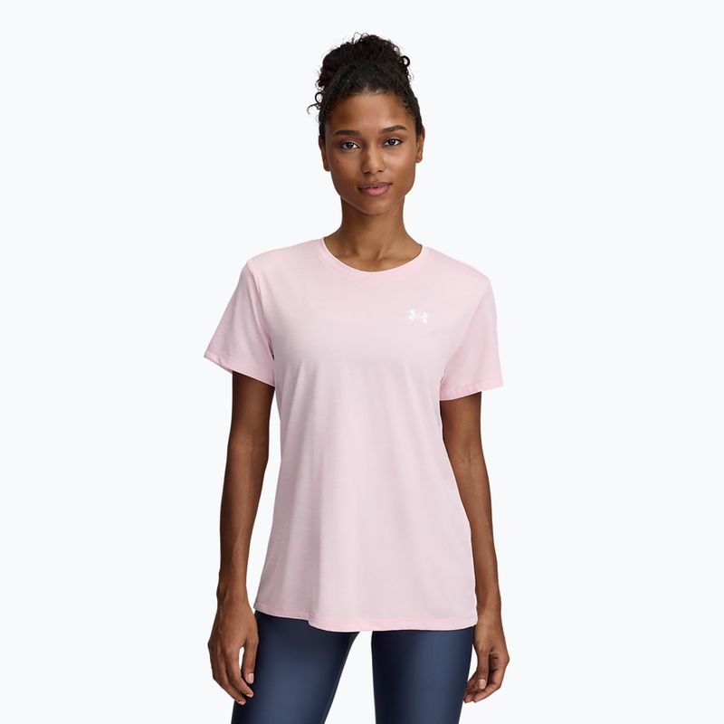 Koszulka treningowa damska Under Armour Tech C-Twist prime pink/white