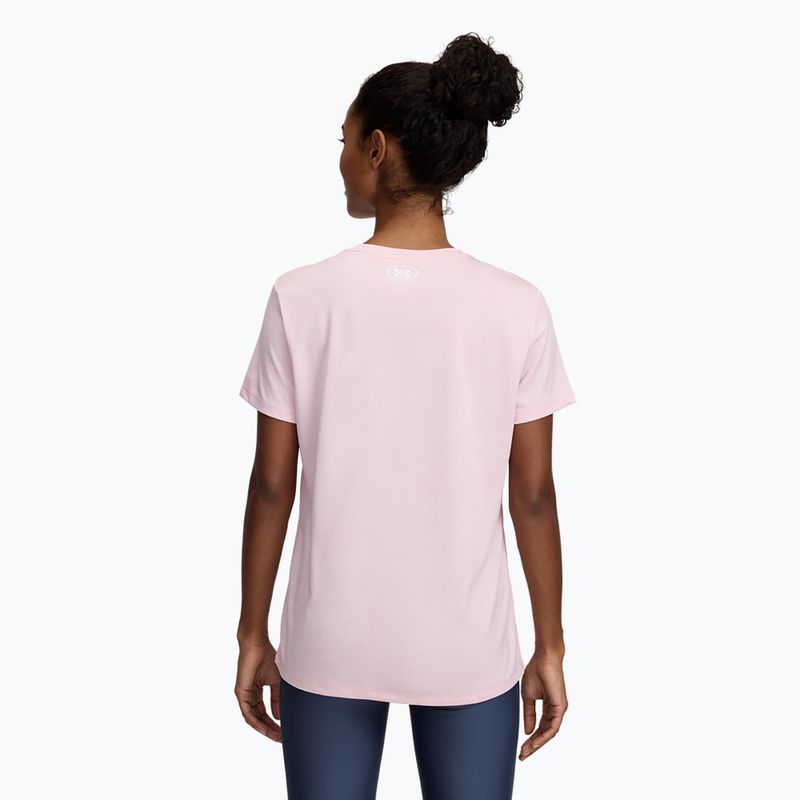 Koszulka treningowa damska Under Armour Tech C-Twist prime pink/white 2