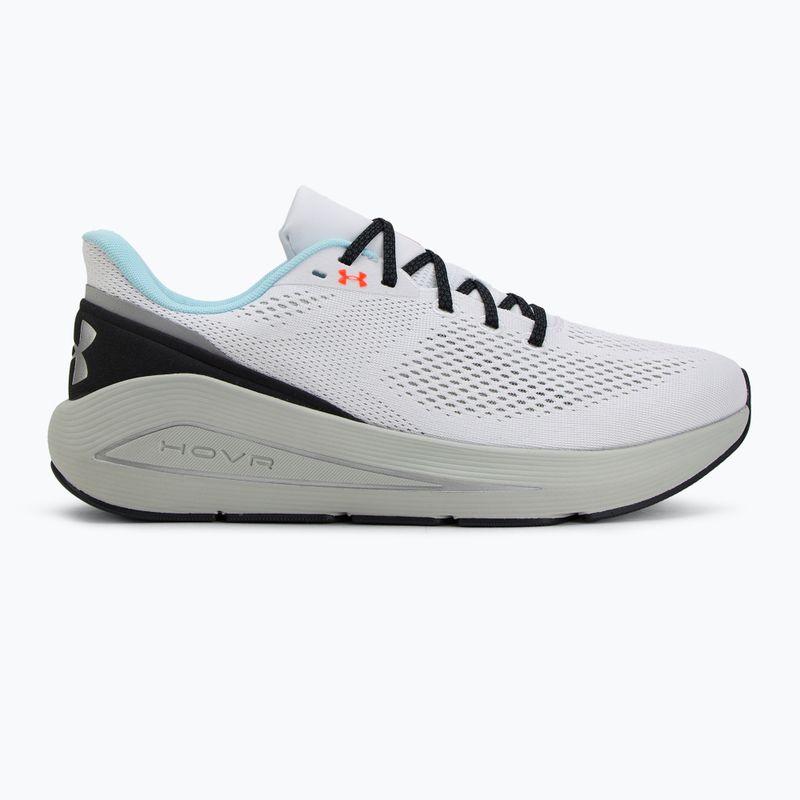 Buty do biegania męskie Under Armour Sonic 7 white/hydro green/metallic silver 2