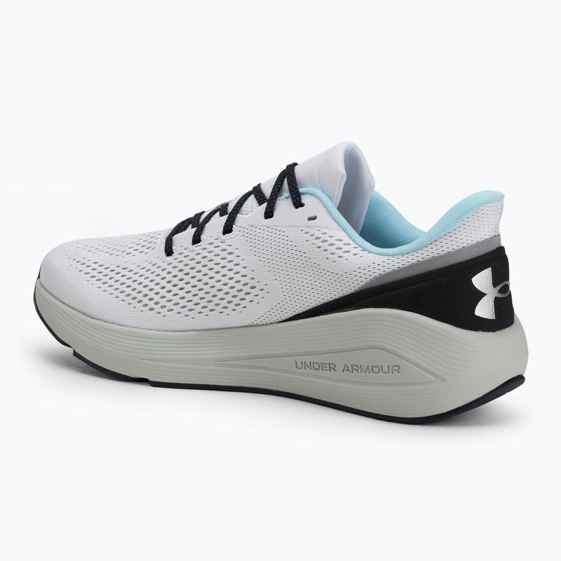 Buty do biegania męskie Under Armour Sonic 7 white/hydro green/metallic silver 3