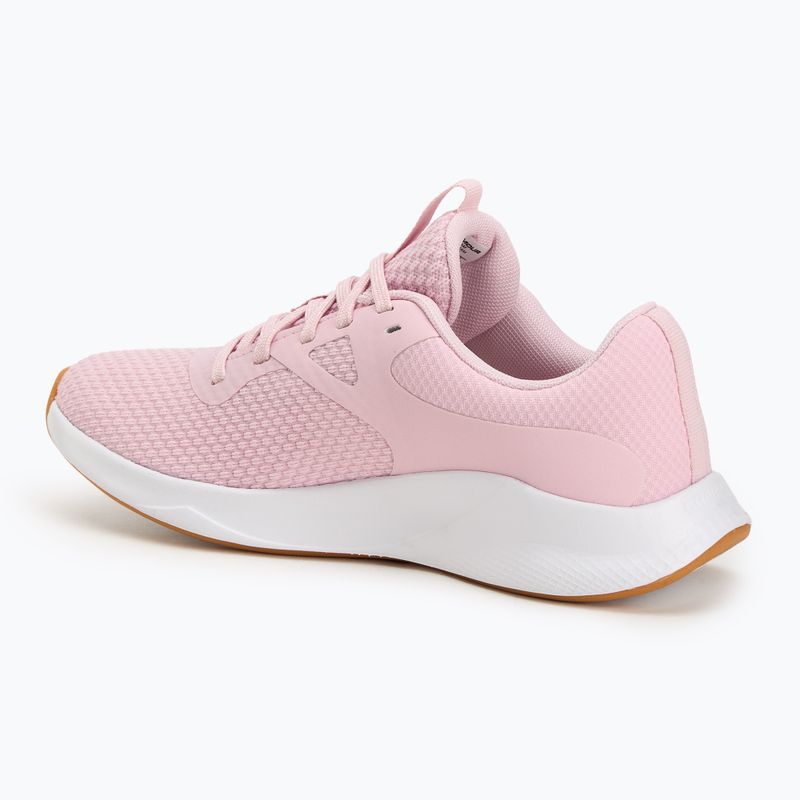 Buty treningowe damskie Under Armour W Charged Aurora 2 prime pink/white/metallic silver 3