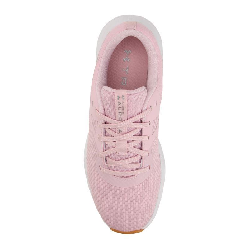 Buty treningowe damskie Under Armour W Charged Aurora 2 prime pink/white/metallic silver 5