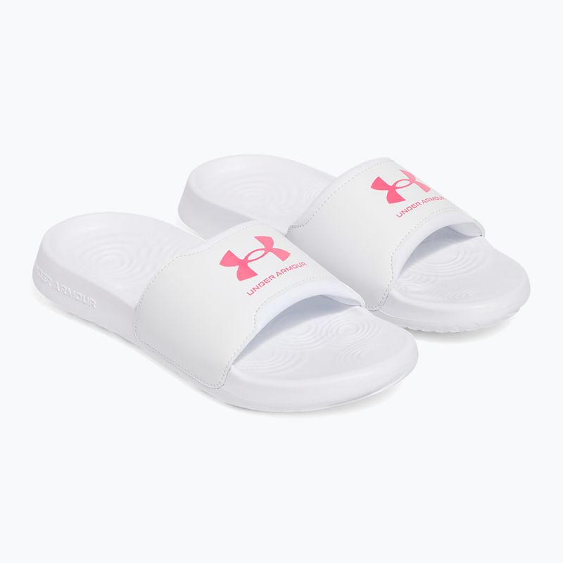 Klapki damskie Under Armour Ignite Select white/white/super pink 2