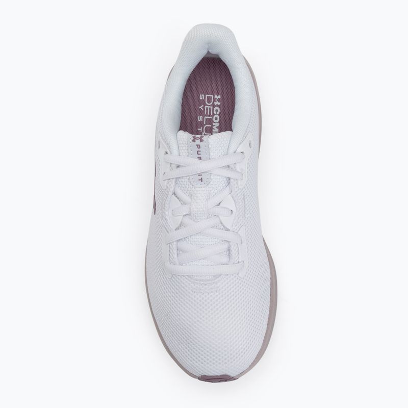 Buty do biegania damskie Under Armour Charged Pursuit 4 white/white/purple prime 5