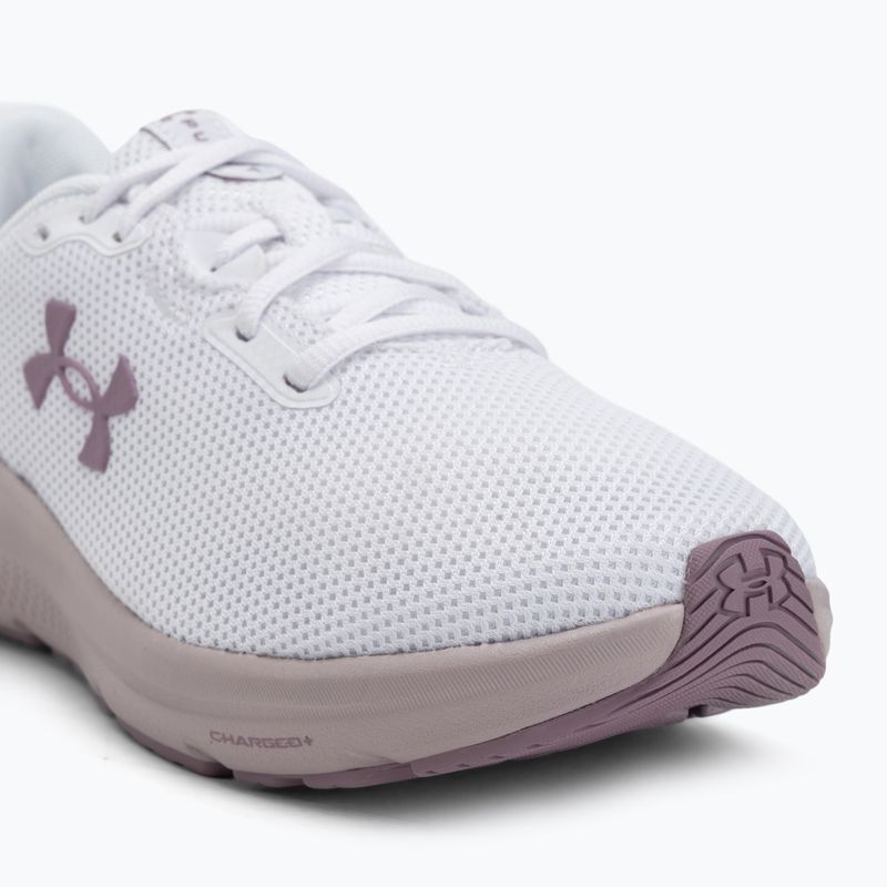 Buty do biegania damskie Under Armour Charged Pursuit 4 white/white/purple prime 7