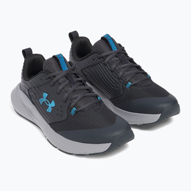 Buty treningowe męskie Under Armour Commit 4 anthracite/steel/ether blue 3