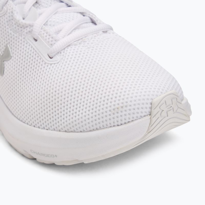 Buty do biegania damskie Under Armour Charged Pursuit 4 white/white/metallic silver 7