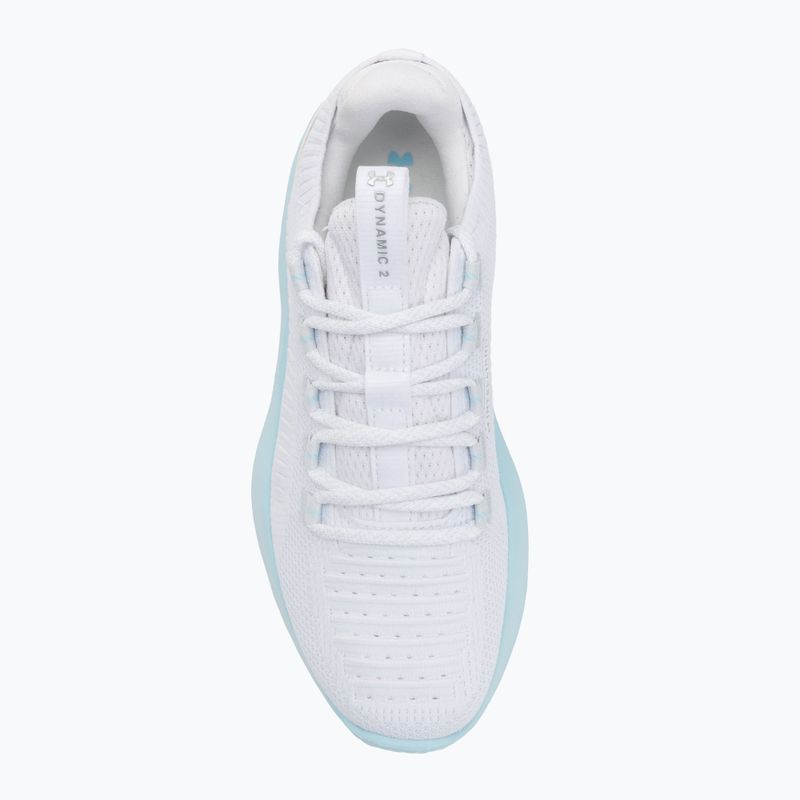 Buty treningowe damskie Under Armour Dynamic 2 white/stream/metallic silver 5