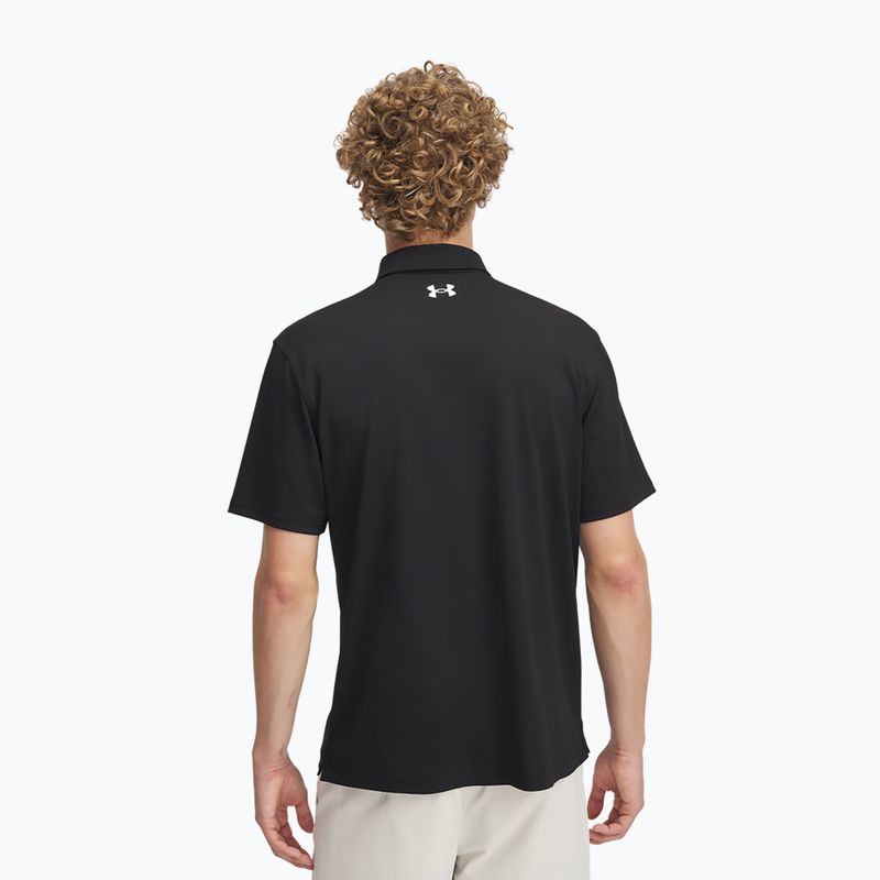 Koszulka polo męska Under Armour Tee To Green Pique Polo black/white 2
