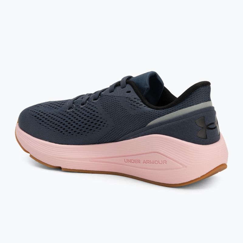 Buty do biegania damskie Under Armour Sonic 7 downpour gray/prime pink/black 3