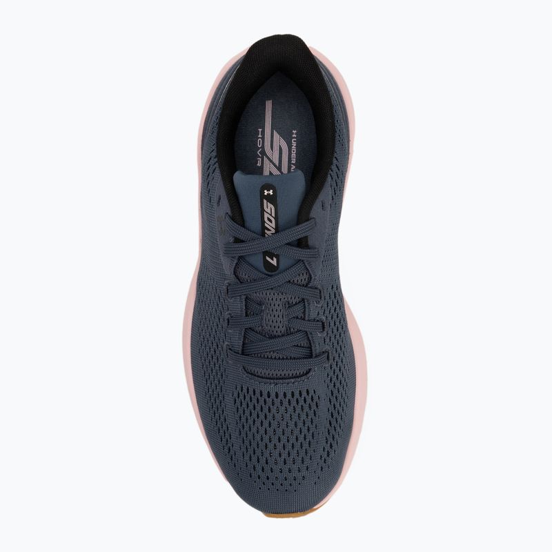 Buty do biegania damskie Under Armour Sonic 7 downpour gray/prime pink/black 5