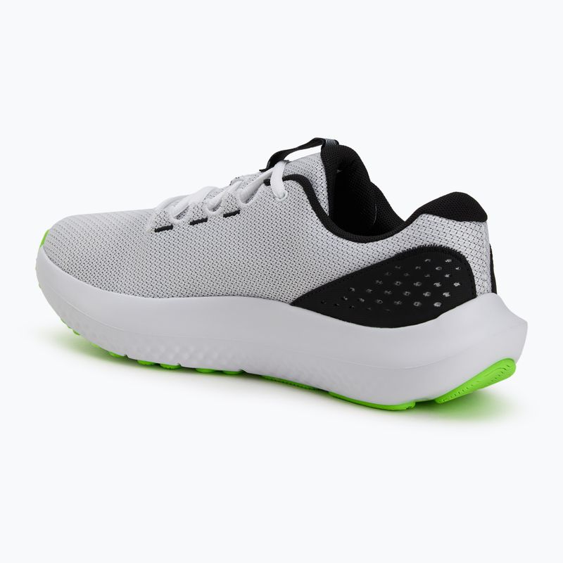 Buty do biegania męskie Under Armour Charged Surge 4 white/hyper green/black 3