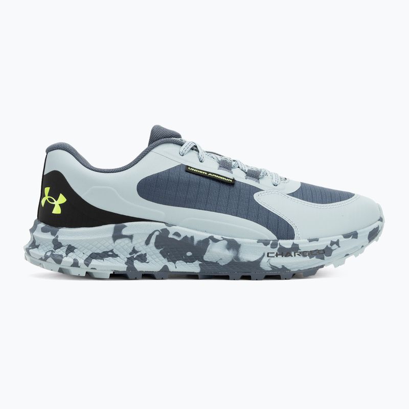 Buty do biegania męskie Under Armour Charged Bandit Trail 3 downpour gray/harbor blue/hyper green 2