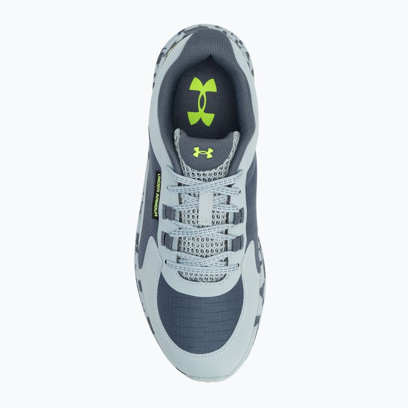 Buty do biegania męskie Under Armour Charged Bandit Trail 3 downpour gray/harbor blue/hyper green 5