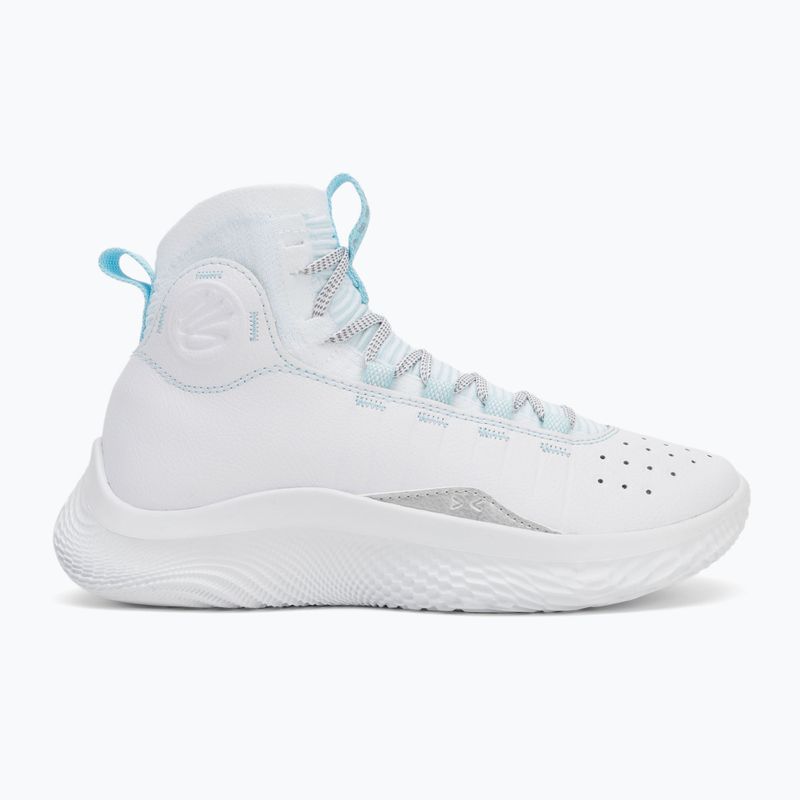 Buty do koszykówki Under Armour CURRY 4 FLOTRO white/stream/metallic silver 2
