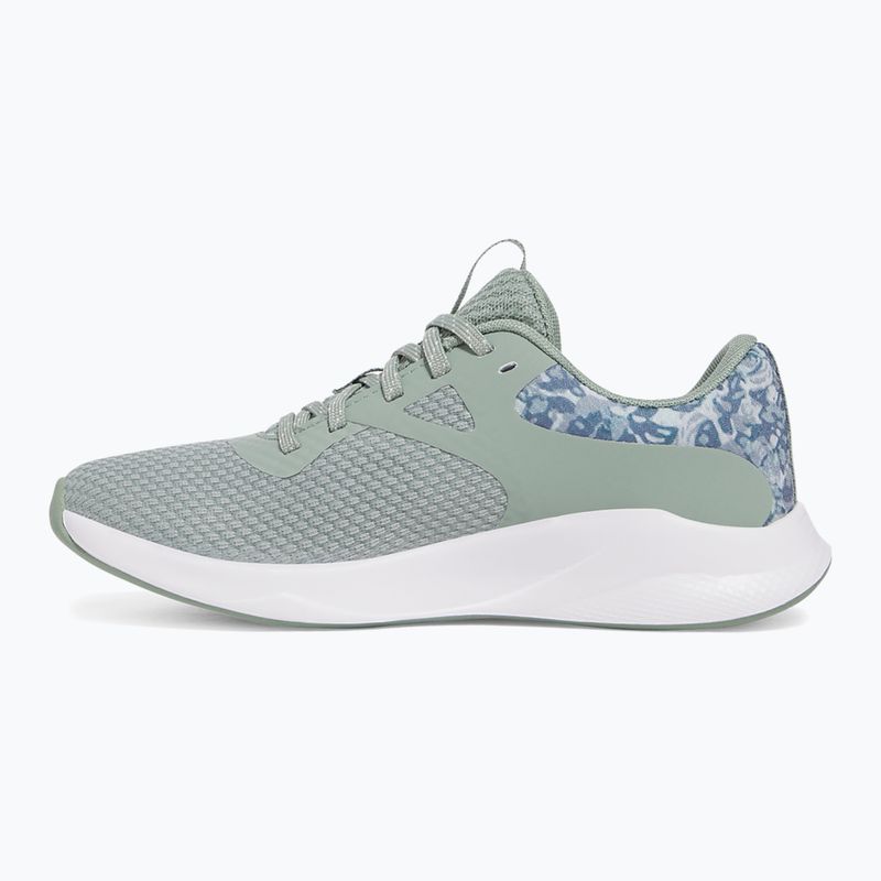 Buty treningowe damskie Under Armour Charged Aurora 2+ silica green/white/metallic silica 2