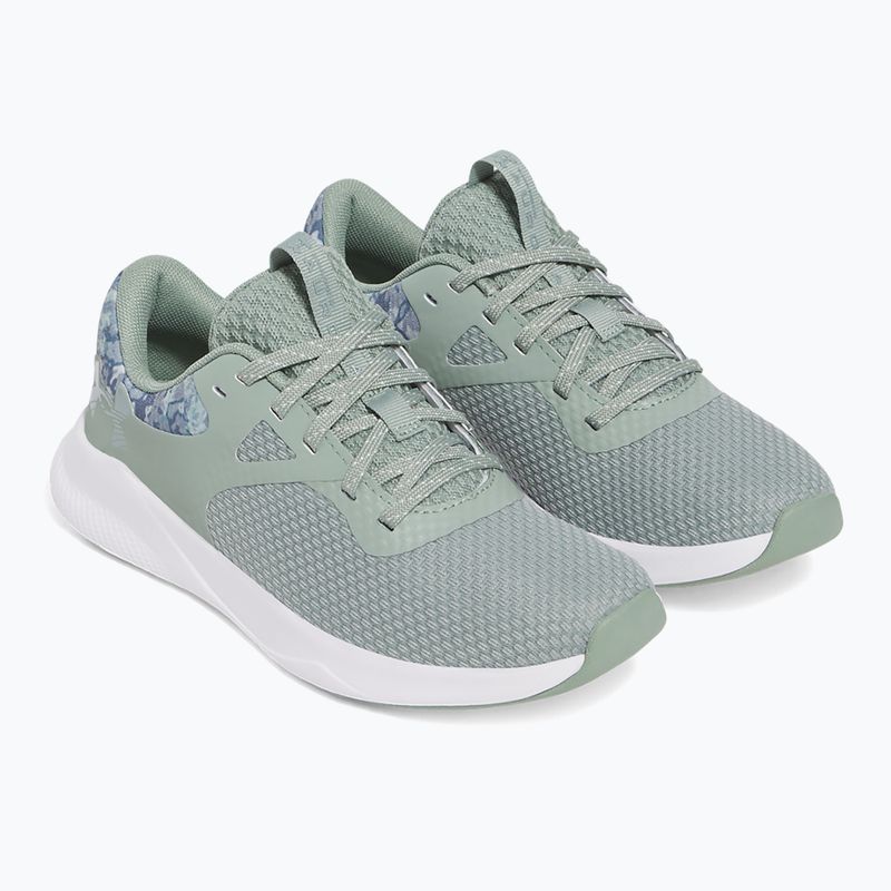 Buty treningowe damskie Under Armour Charged Aurora 2+ silica green/white/metallic silica 3